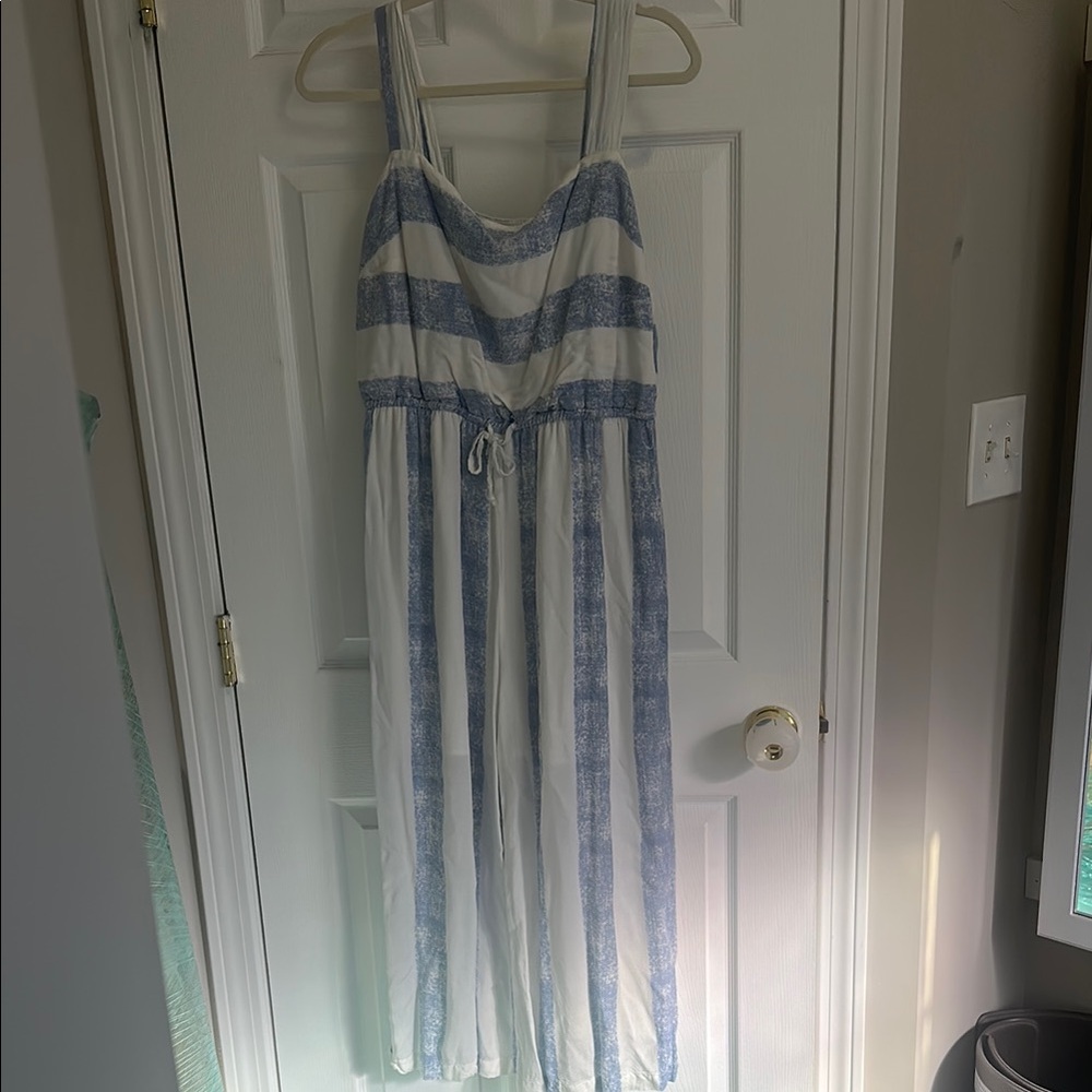 Shoreline Blue and White Striped Maxi Dress